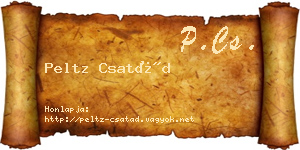 Peltz Csatád névjegykártya